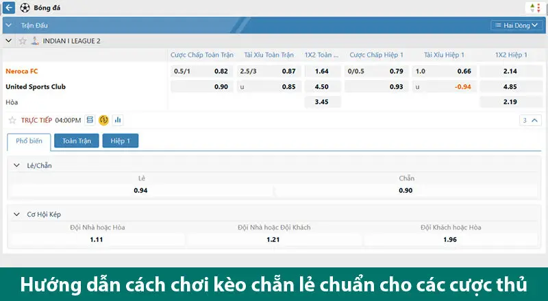 Cách chơi kèo chẵn lẻ chuẩn cho anh em cược thủ